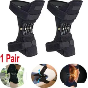 1 Pair Power Lift Joint Support Knee Pads Breathable Non-slip Powerful Rebound Force Knee booster Joint Support Knee Pads