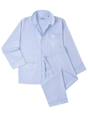 120s Cotton Twill Sky Blue Pajamas