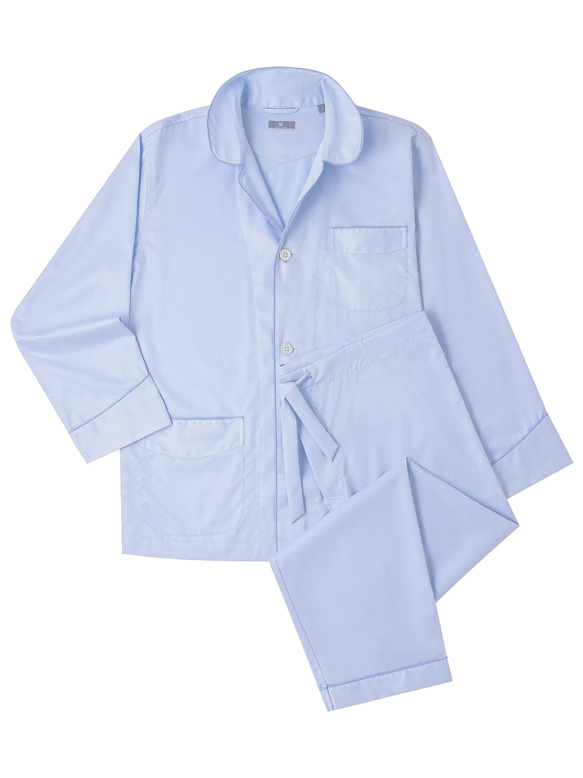 120s Cotton Twill Sky Blue Pajamas