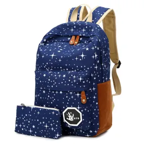 2017 Hot Luggage Fashion Star Women Men Canvas Backpack Schoolbags School Bag For girl Boy Teenagers Casual Travel bags Rucksack