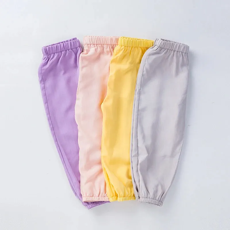 2024 children's pants girls boys double layer suede trousers sports youth spring casual bottoms autumn children's pants