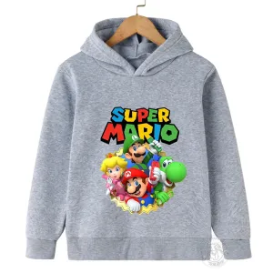 2024 New Game Marios Hoodie Children's Sweatshirt Marios Pullover Fashion Boys and Girls Clothing