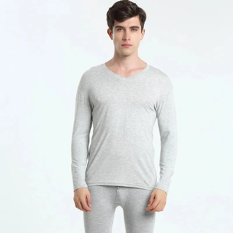 2pcs Cotton Thermal underwear Long John Loungewear Outfit set men