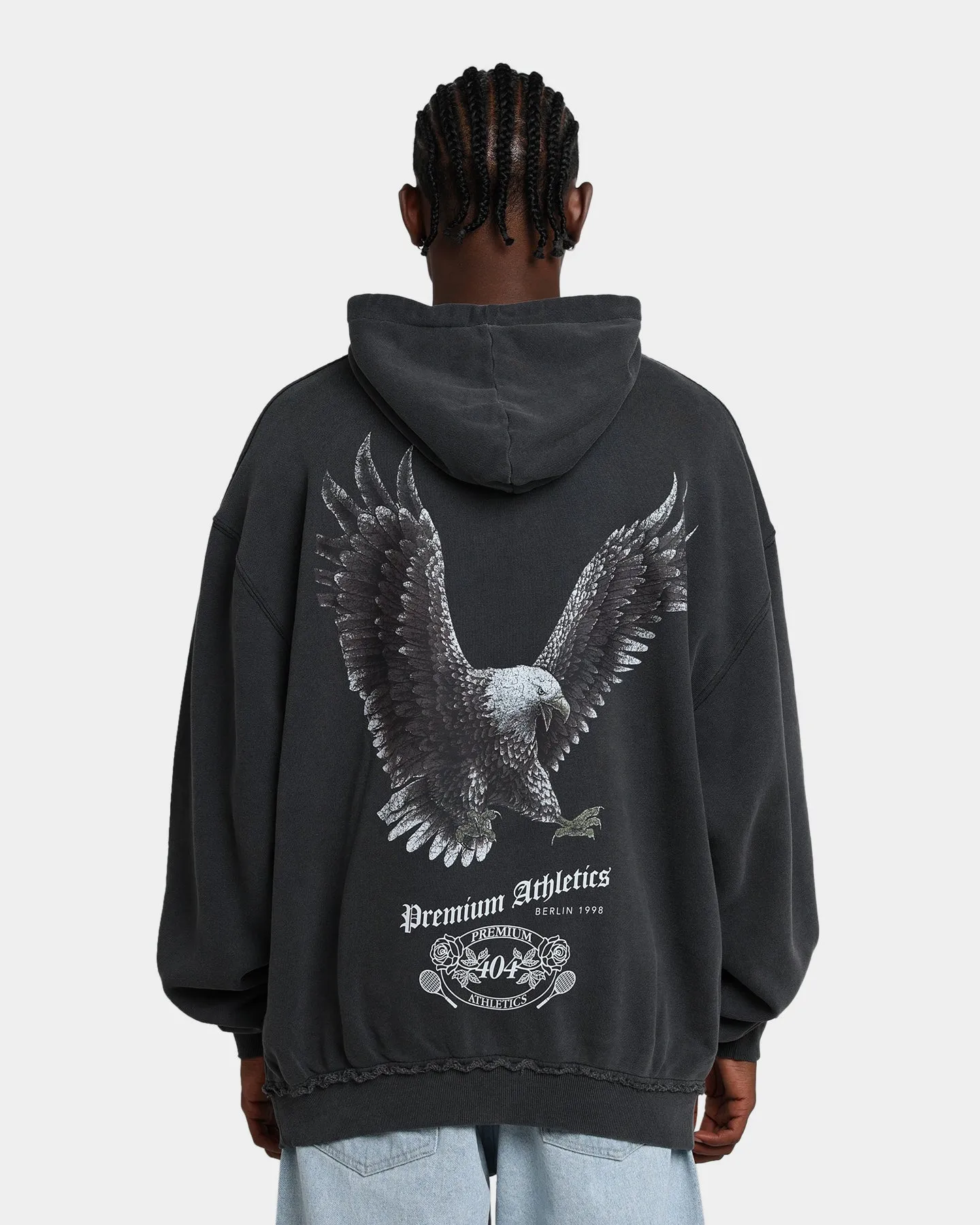 404 Flight Vintage Hoodie Charcoal