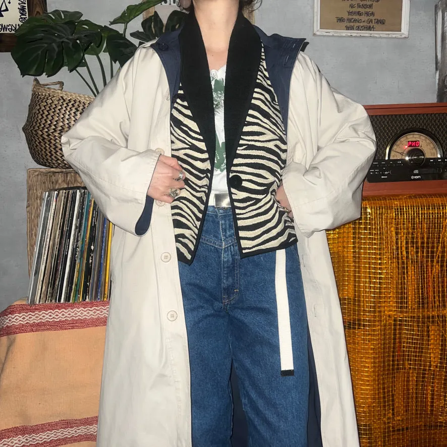 80-90'S INDIA製 / ZEBRA WOVEN RAG JKT