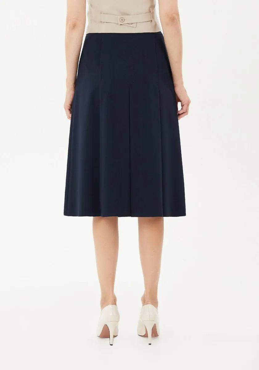 A-Line Flare Midi Skirt