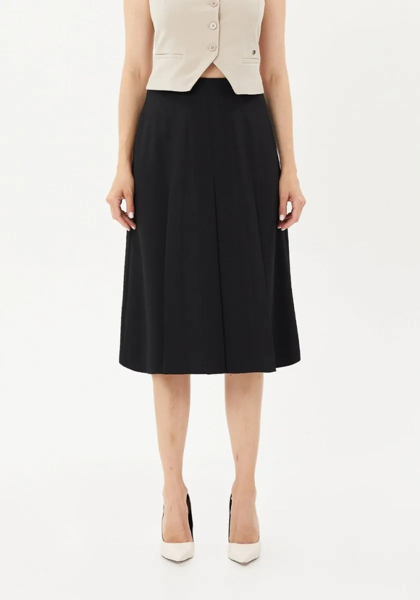 A-Line Flare Midi Skirt