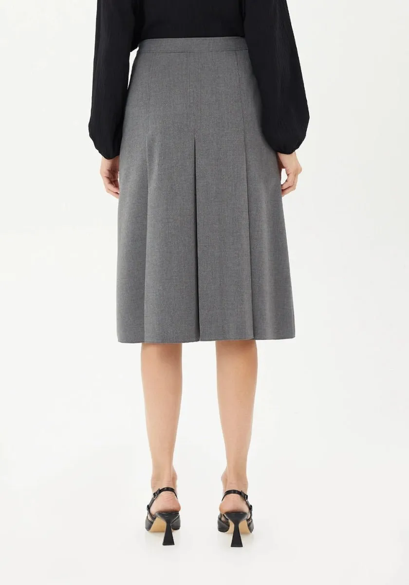 A-Line Flare Midi Skirt