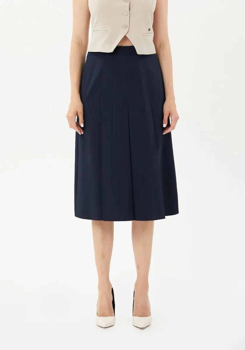 A-Line Flare Midi Skirt