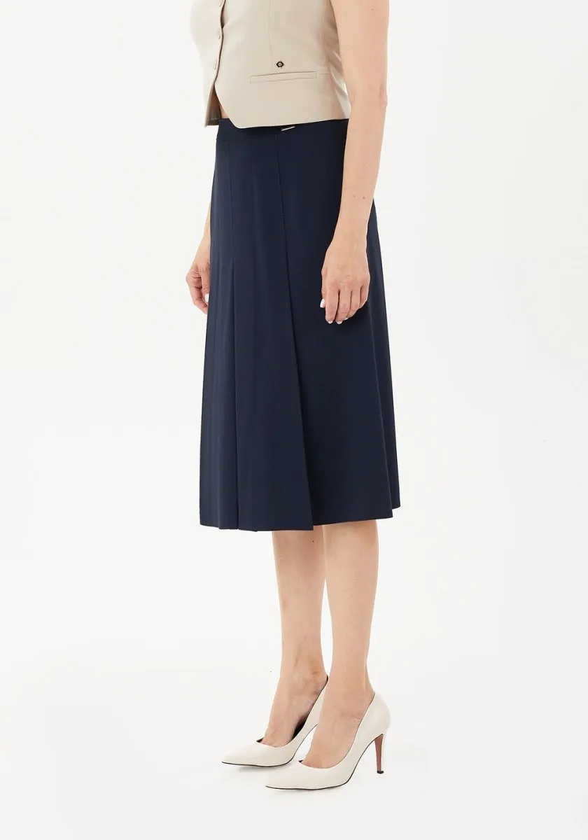 A-Line Flare Midi Skirt