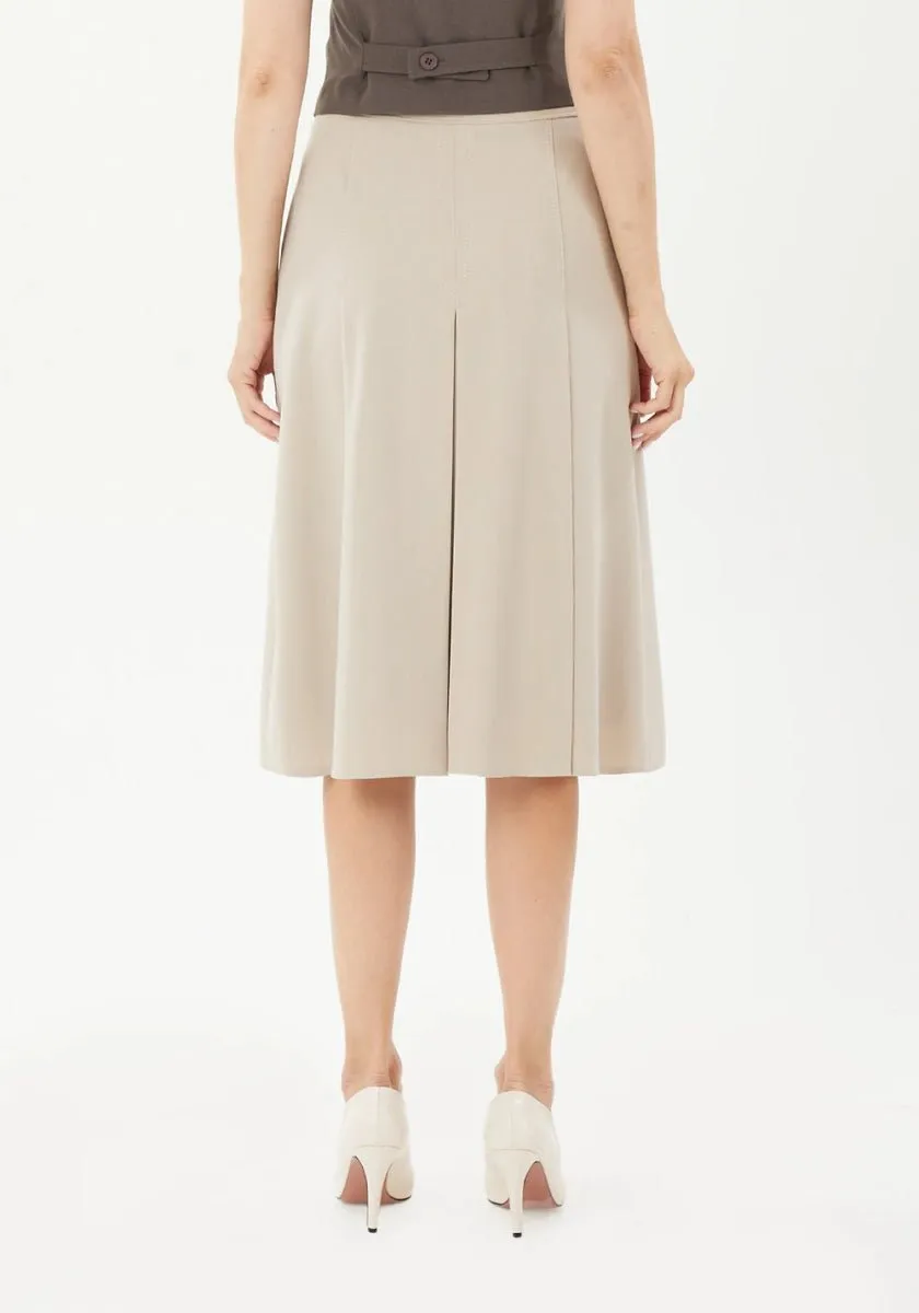 A-Line Flare Midi Skirt