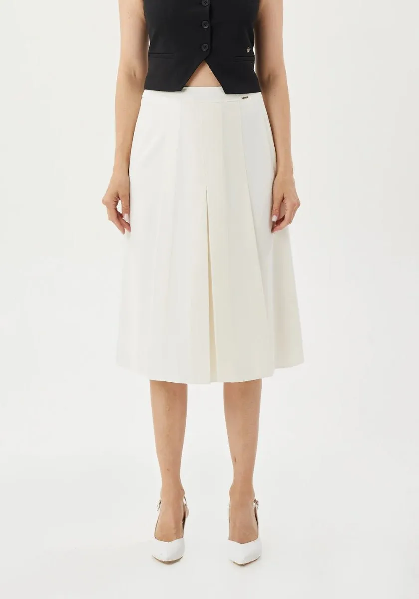 A-Line Flare Midi Skirt