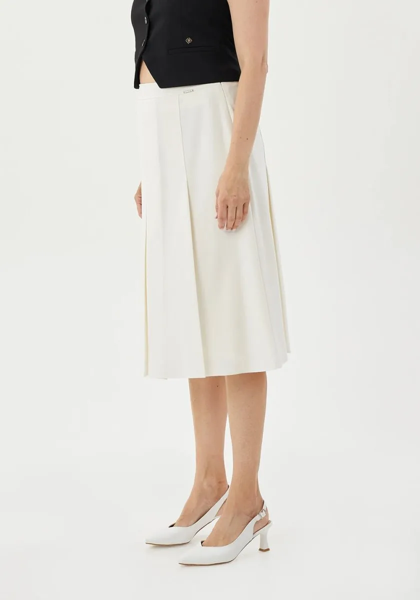 A-Line Flare Midi Skirt