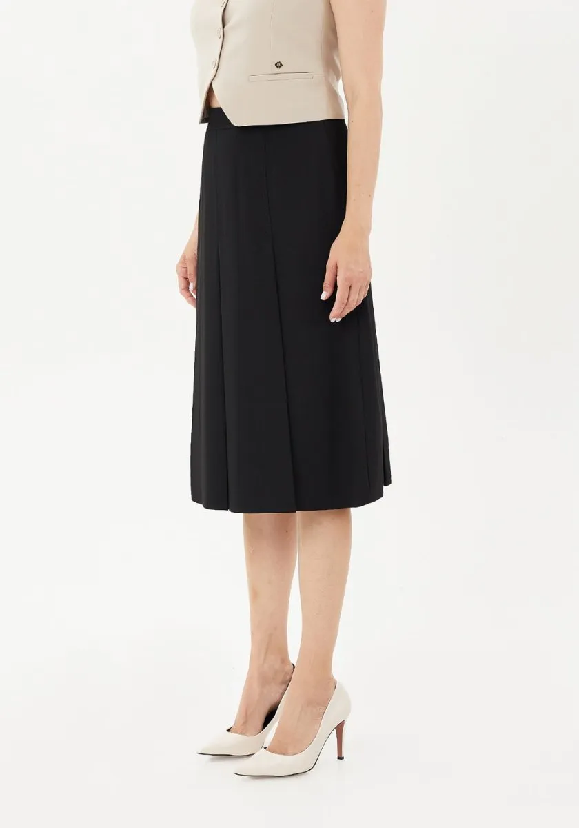 A-Line Flare Midi Skirt