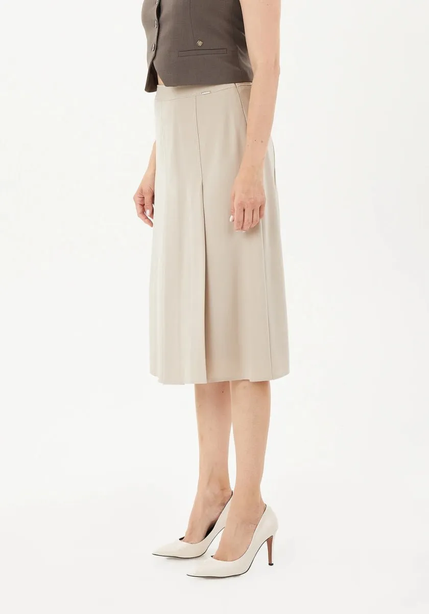 A-Line Flare Midi Skirt