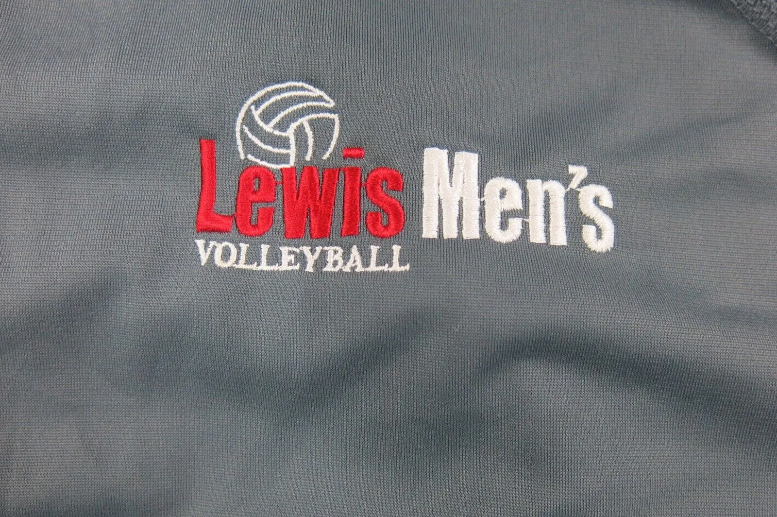 Adidas Jacket Mens 2XL Gray 3 Stripe Activewear Track Lewis Mens Volleyball Logo