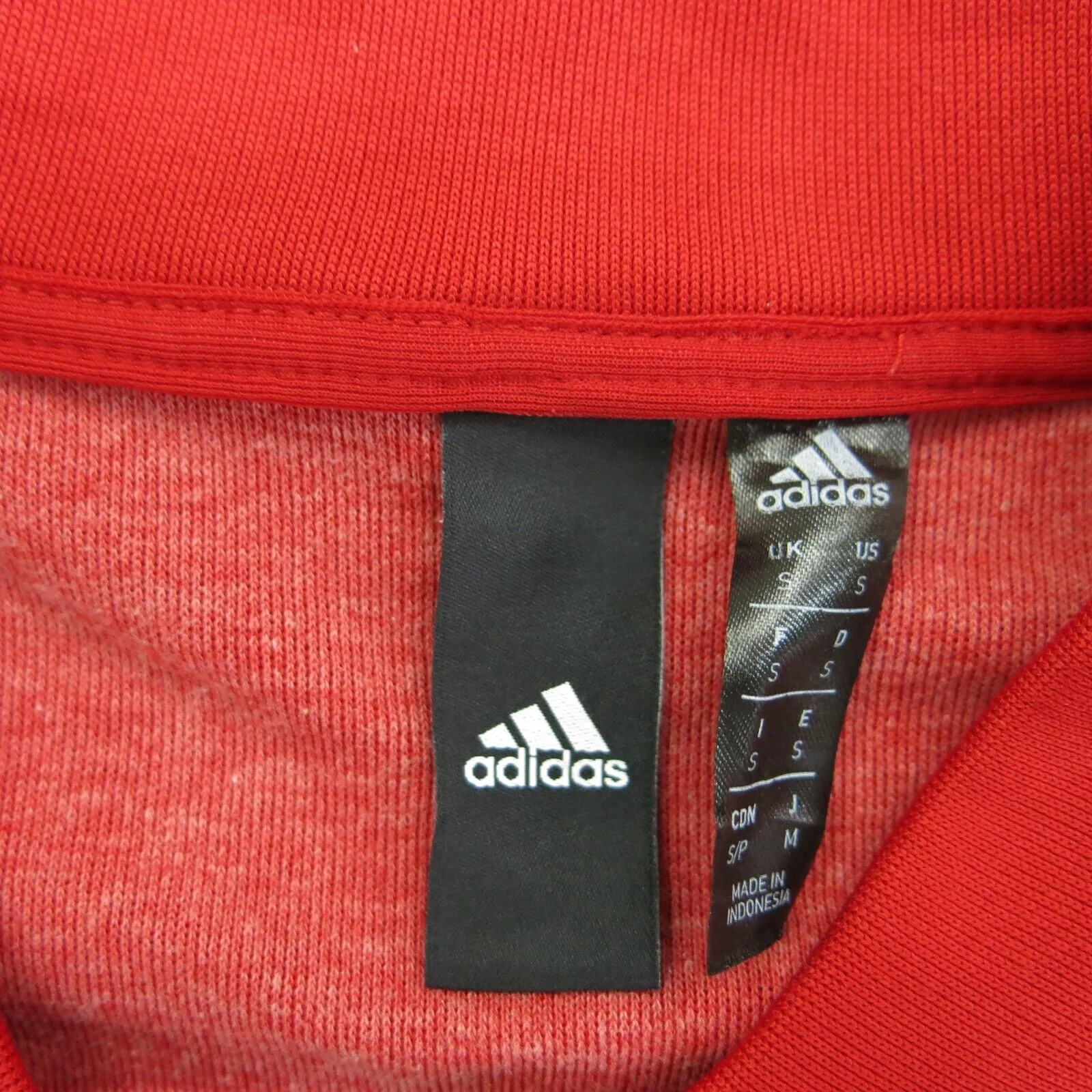 Adidas Jacket Mens Small Red FC Bayern Football Soccer Track Top Full Zip Up