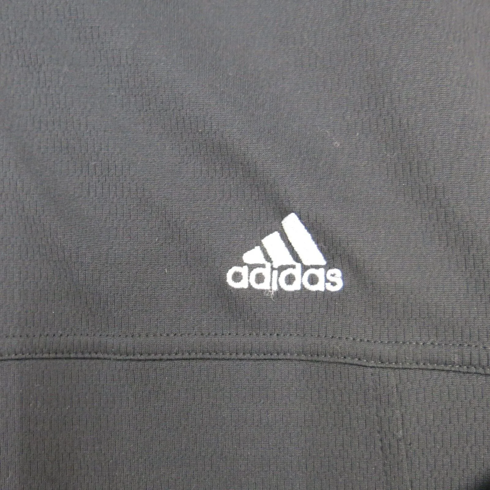 Adidas Men Activewear Track Jacket Full Zip Long Sleeve 3 Striped Black Size XL