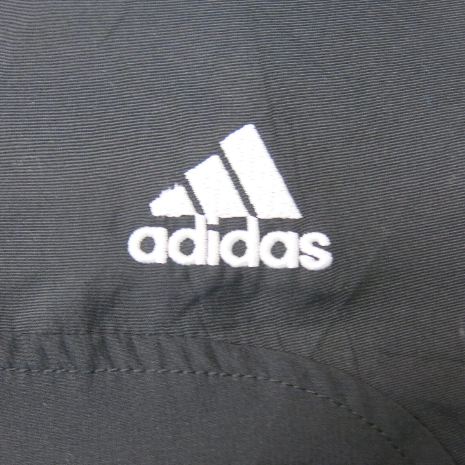 Adidas Men Full Zip Up Track Jacket Mock Neck Long Sleeve 3 Striped Black SZ XL