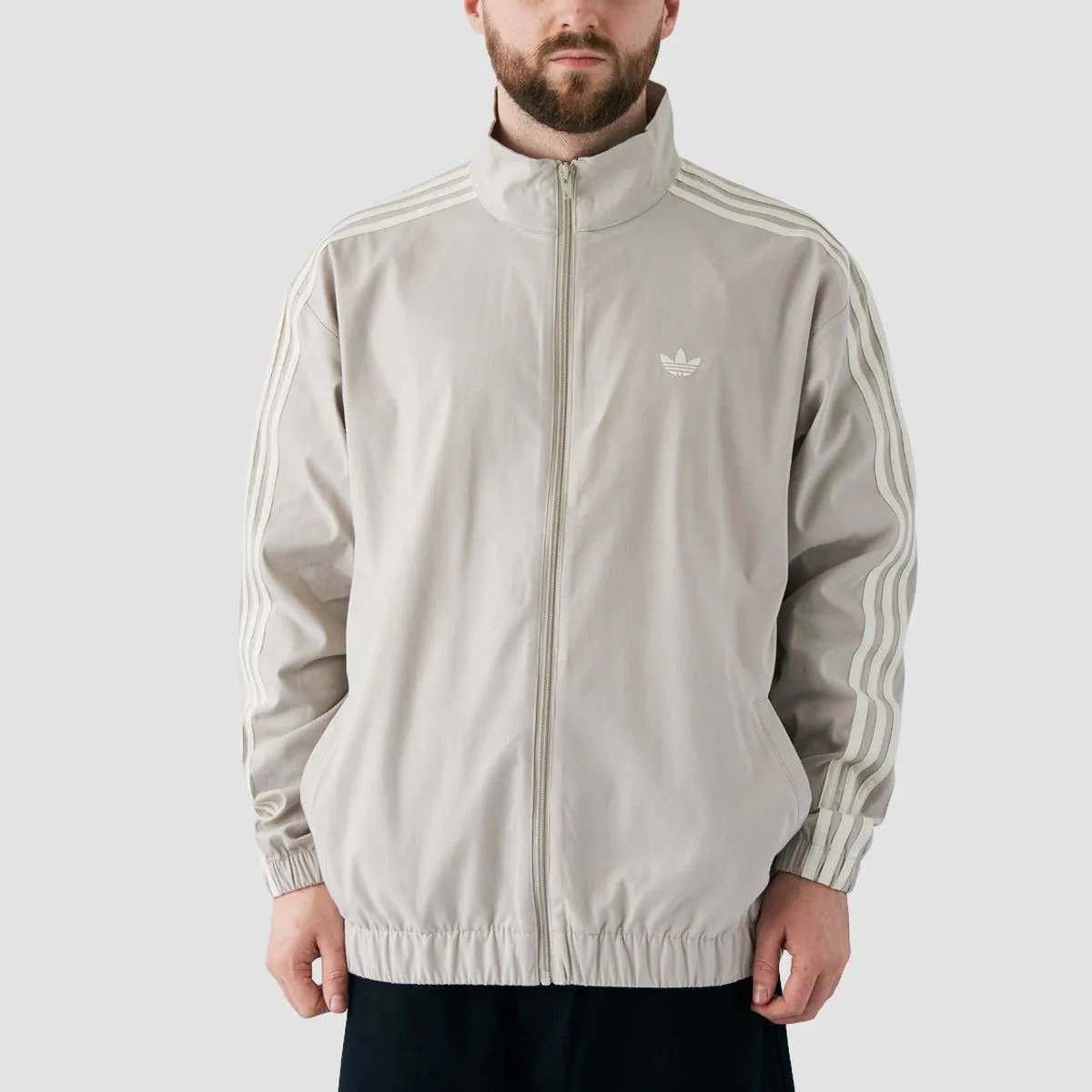 adidas Skateboarding Superfire Firebird Track Jacket (Gender Neutral) Putty Grey/Ivory