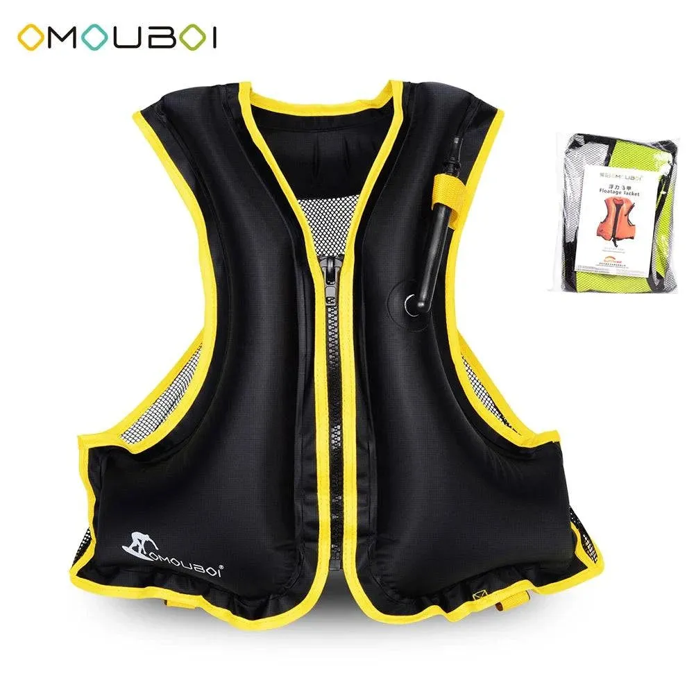 Adult Life Jacket Inflatable Swim Vest for Snorkeling Floating Device Swimming Drifting Surfing Water Sports Life Saving