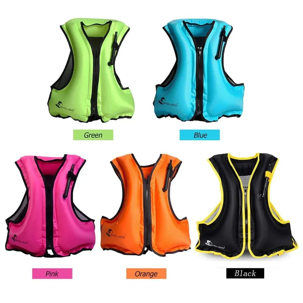 Adult Life Jacket Inflatable Swim Vest for Snorkeling Floating Device Swimming Drifting Surfing Water Sports Life Saving