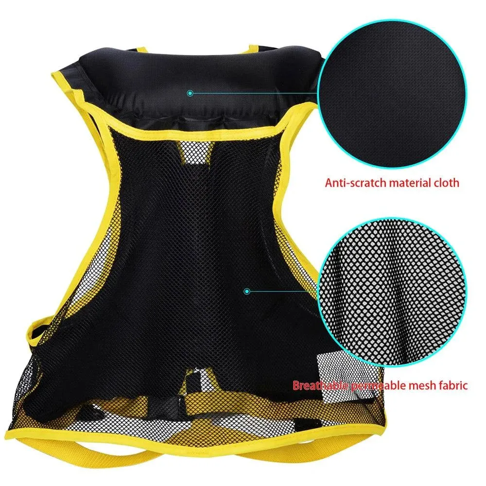 Adult Life Jacket Inflatable Swim Vest for Snorkeling Floating Device Swimming Drifting Surfing Water Sports Life Saving