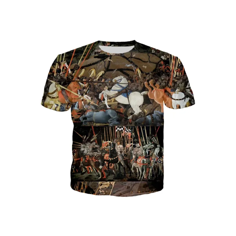 Aesthetic Garden Printed Short Sleeve O Neck T Shirt