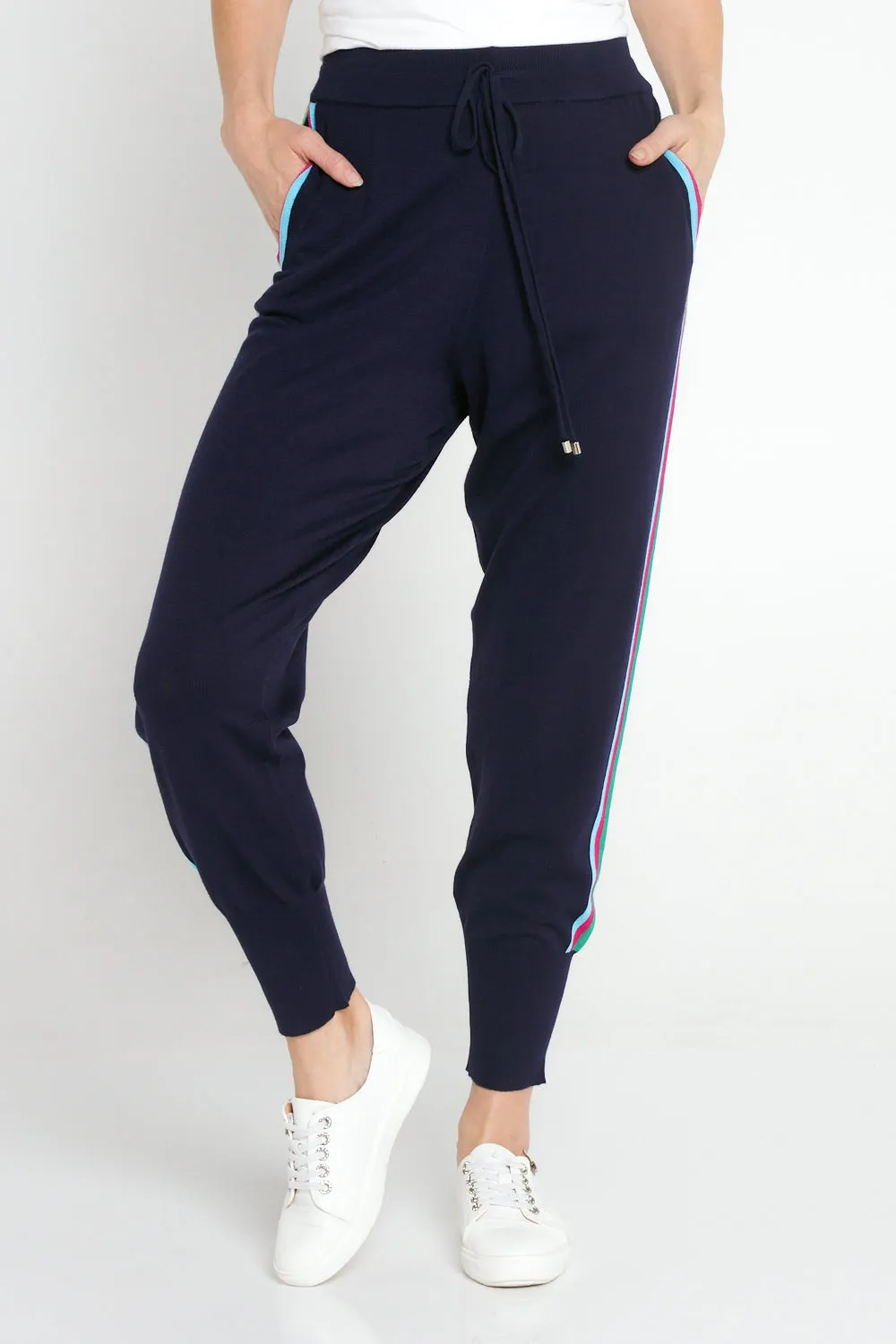 Aida Knit Jogger Pant - Blue Rainbow