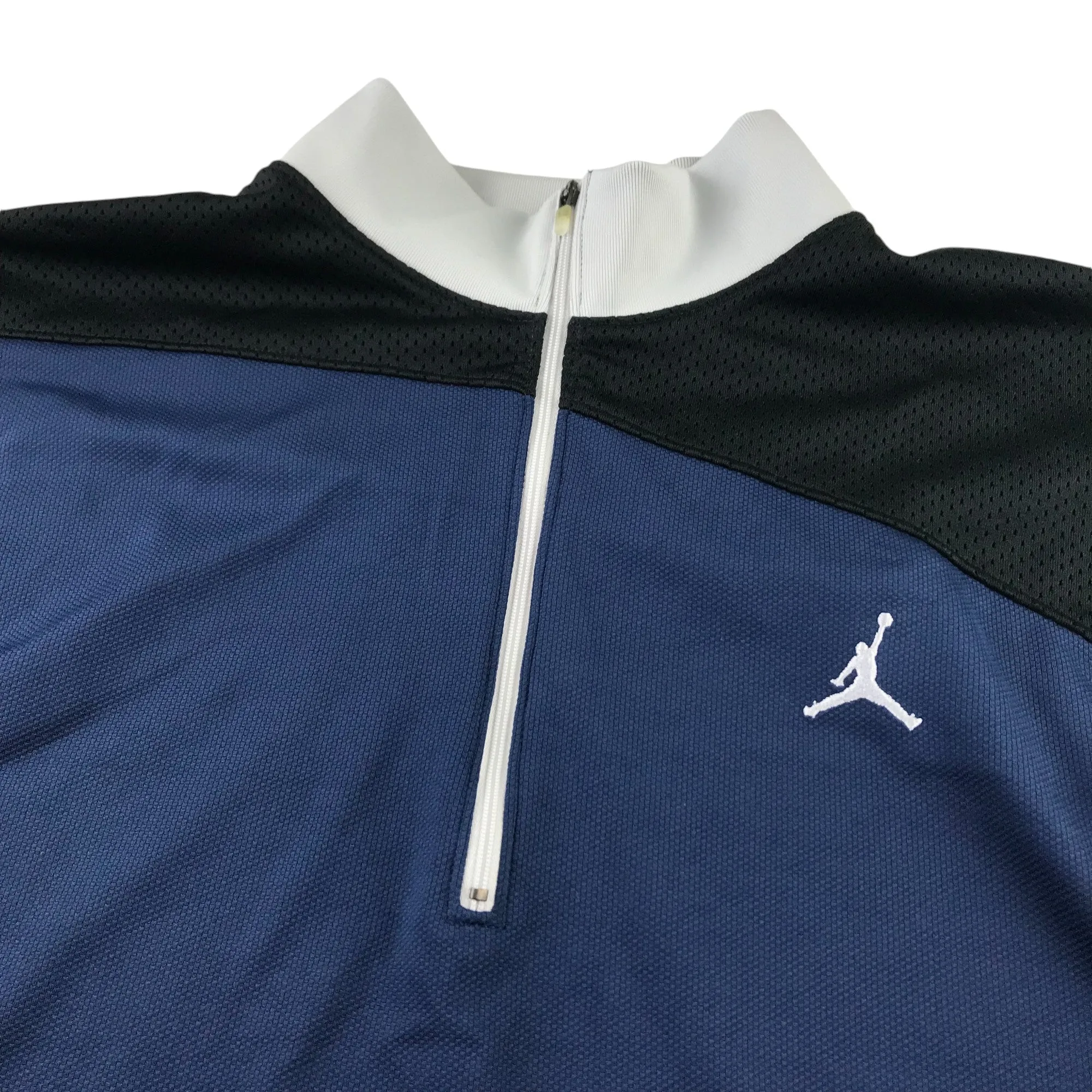 Air Jordan retro sweater men size L navy blue collared pullover