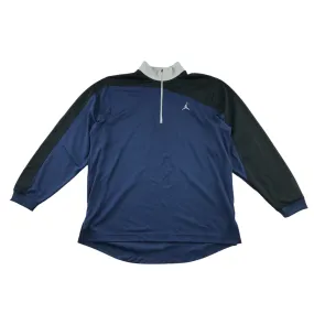 Air Jordan retro sweater men size L navy blue collared pullover