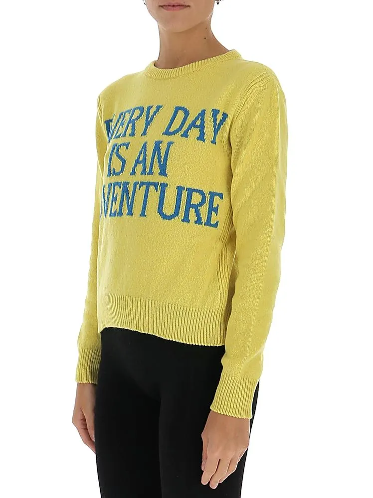 Alberta Ferretti Slogan Crewneck Jumper