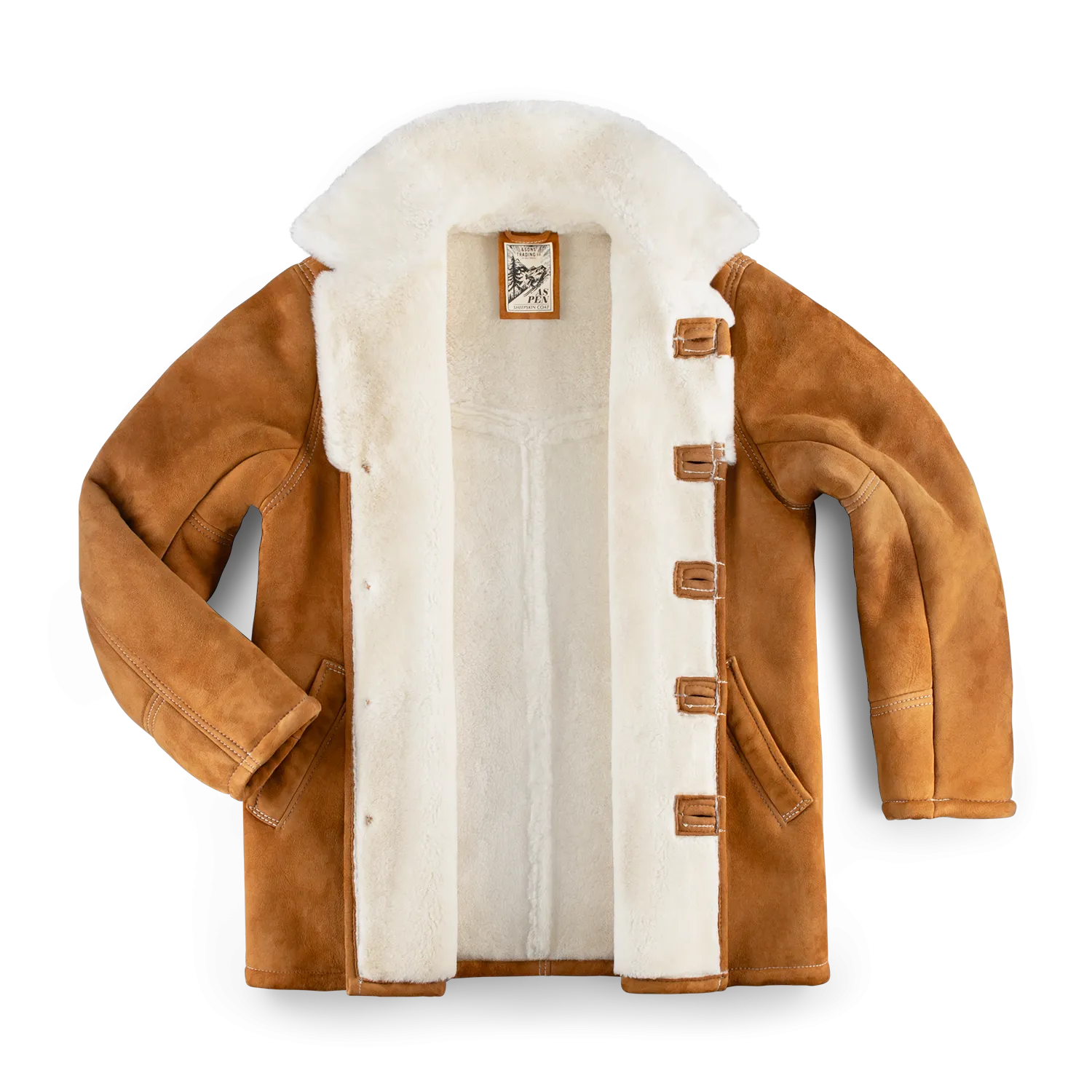 &SONS Aspen Shearling Coat Tan