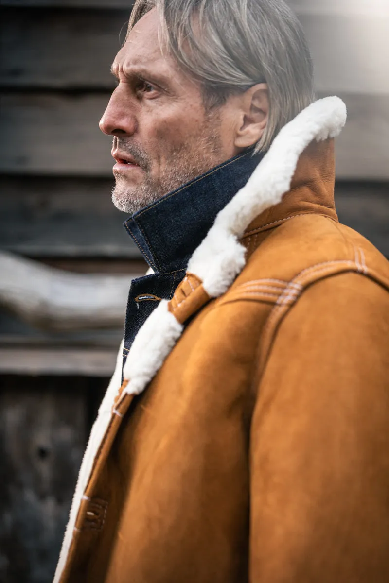 &SONS Aspen Shearling Coat Tan