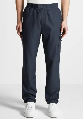 Angular Pocket Cargo Pants - Navy