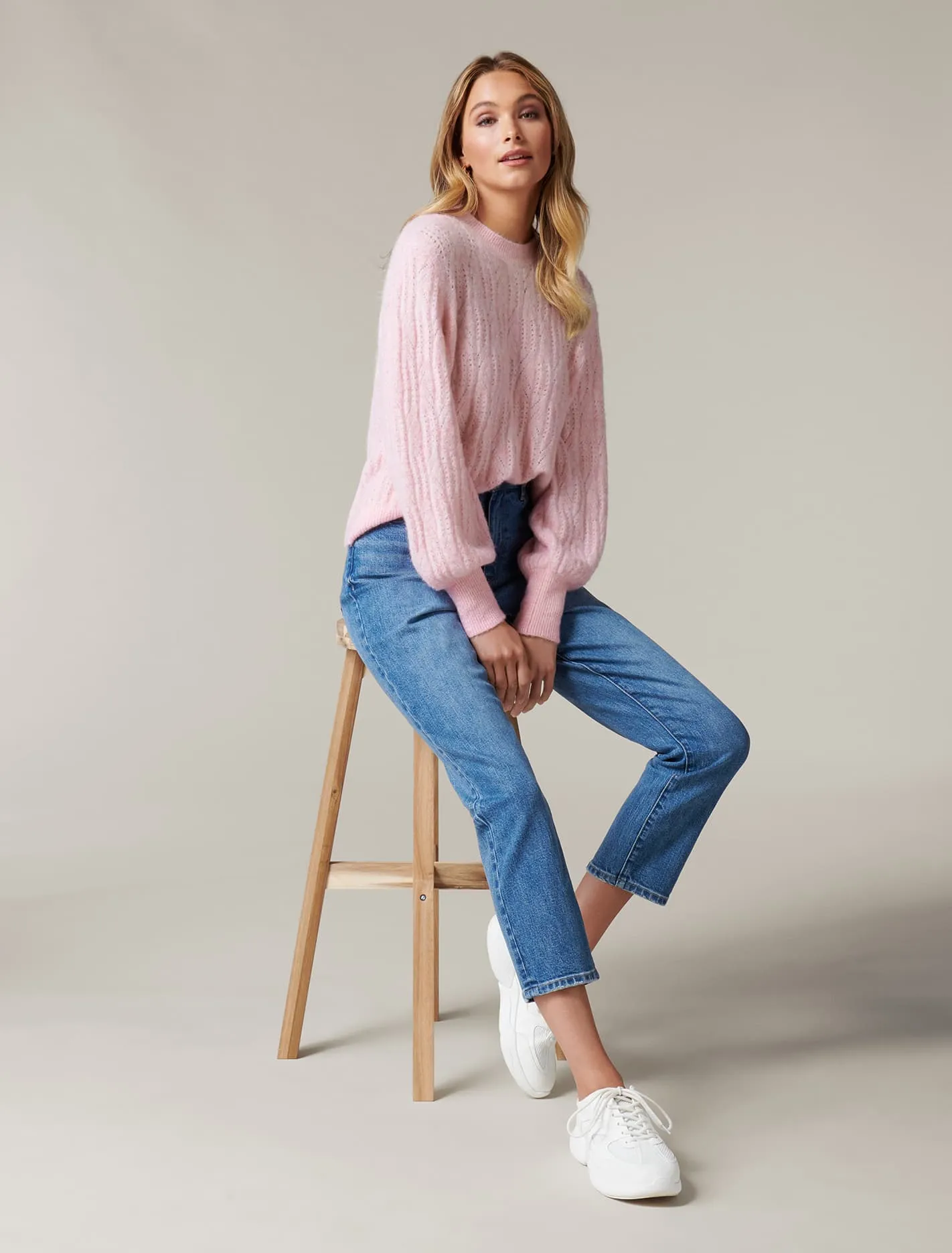 Anya Pretty Pointelle Knit Jumper