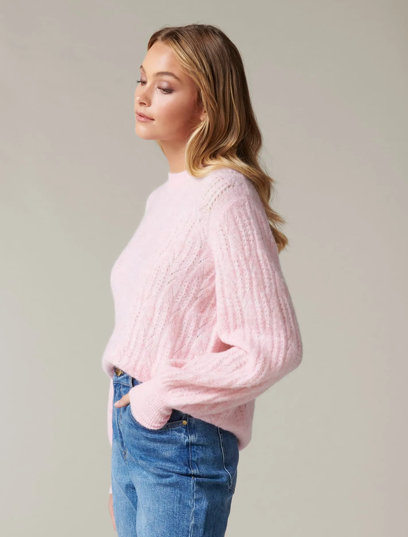 Anya Pretty Pointelle Knit Jumper