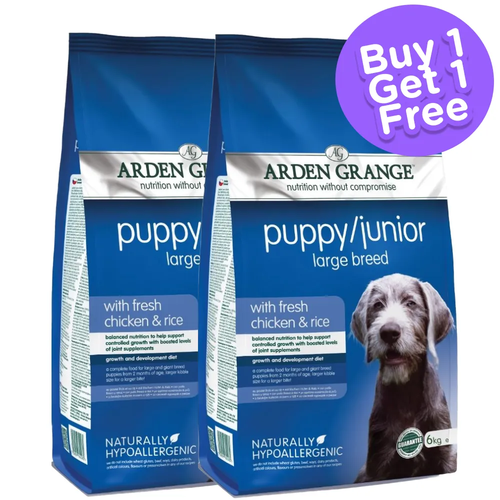 Arden Grange Fresh Chicken Puppy Junior Large Breed Dog Dry Food (Buy 1 Get 1) (Limited Shelf Life)