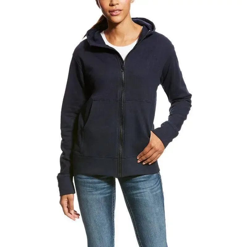 ARIAT - WMS FR DuraStretch Full Zip Hoodie, Navy