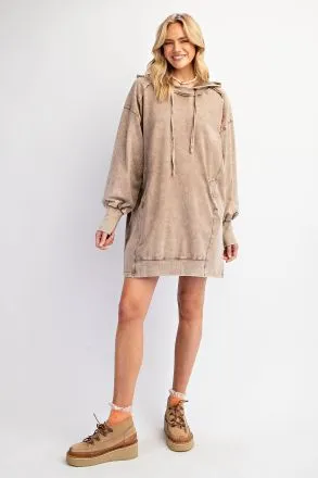 Arlo Oversized Mineral Washed Hoodie Pullover Dress *FINAL SALE*