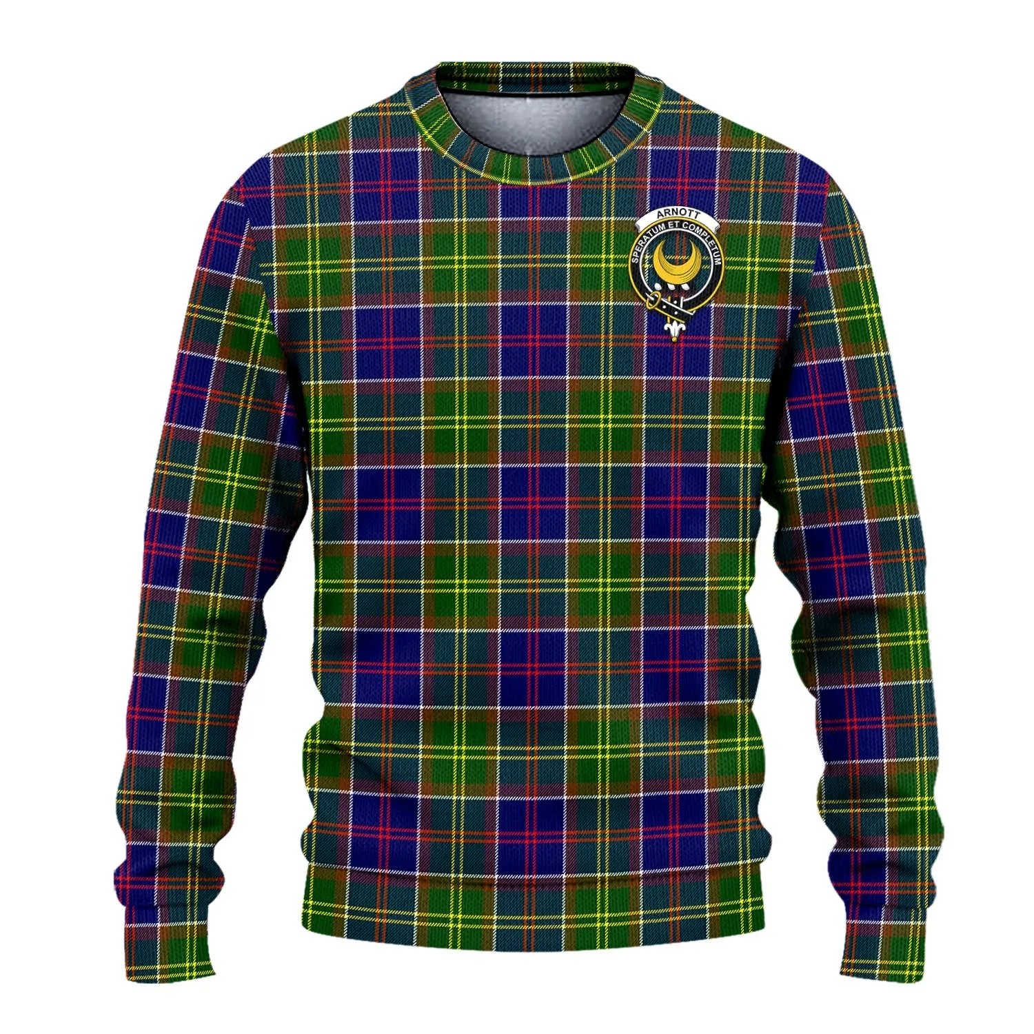 Arnott Tartan Ugly Sweater with Family Crest