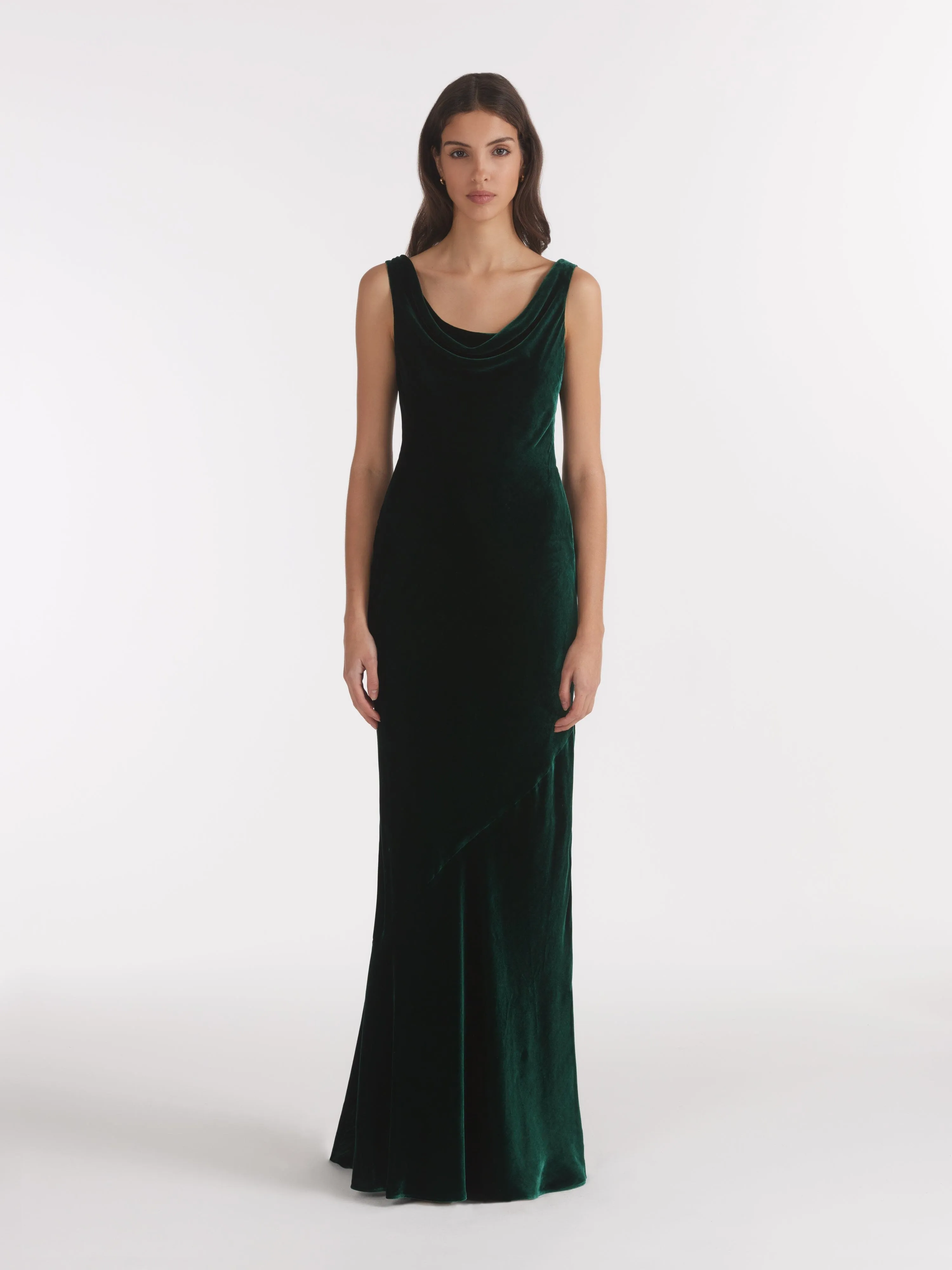 Asher Long Dress in Racing Green