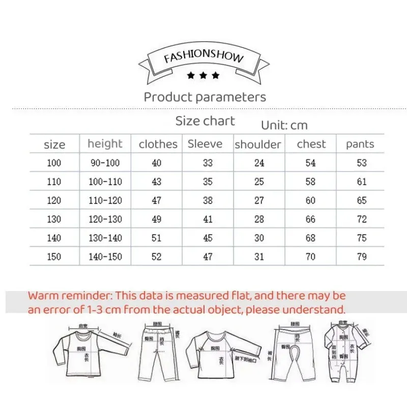 Autumn Winter Kids Thermal Underwear Sets Baby Warm Clothes Boys Girls Tops Pants Sleepwear Pajamas Soft Warm Children Clothing