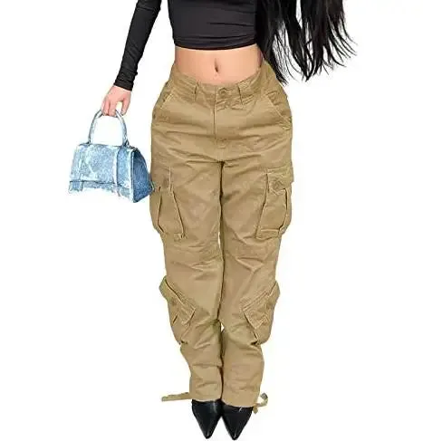 Baggy Cargo Low Waist Drawstring Joggers Sweat Bottom Loose Wide Punk Streetwear Y2k Pants