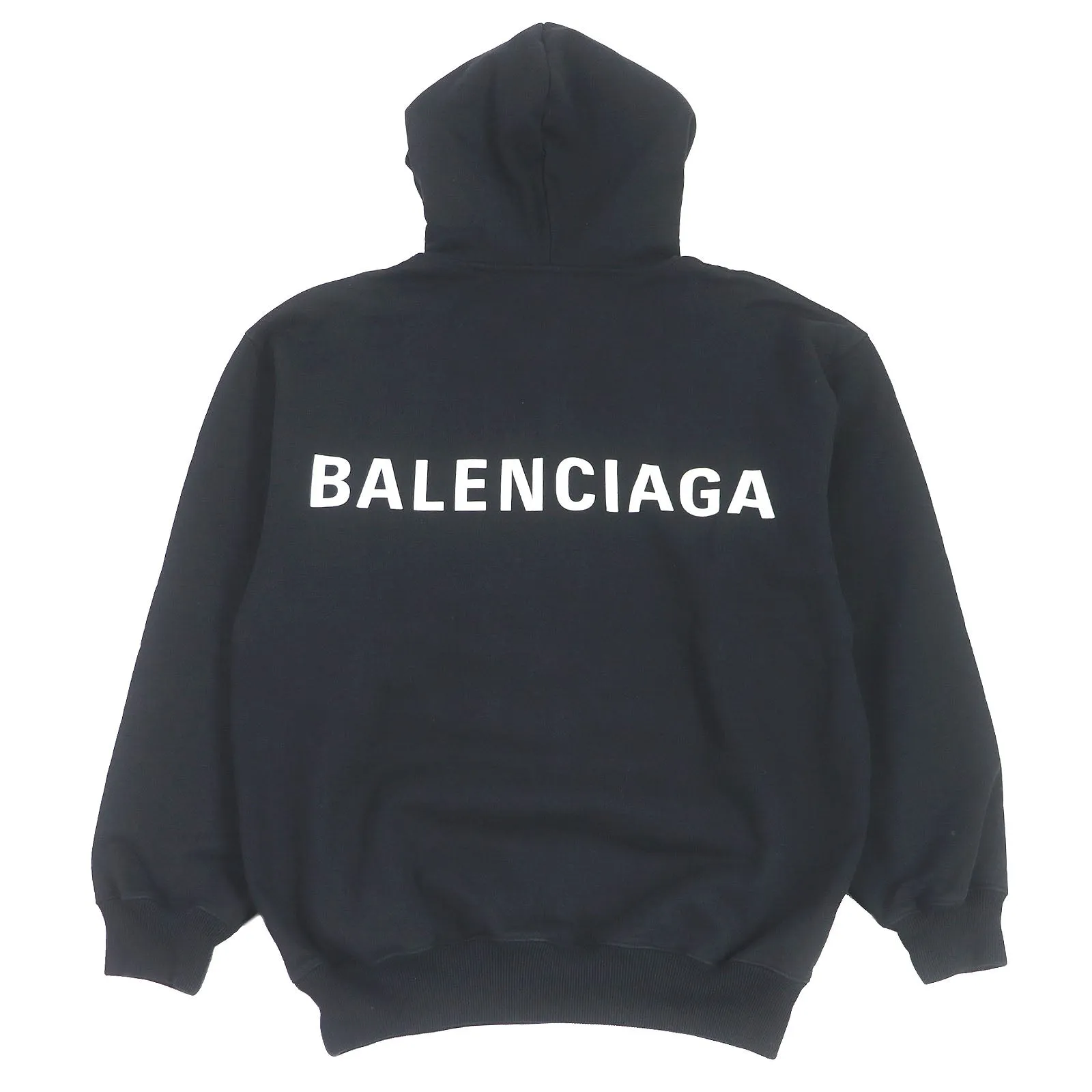 Balenciaga Cotton Logo Print Pullover Hoodie XS