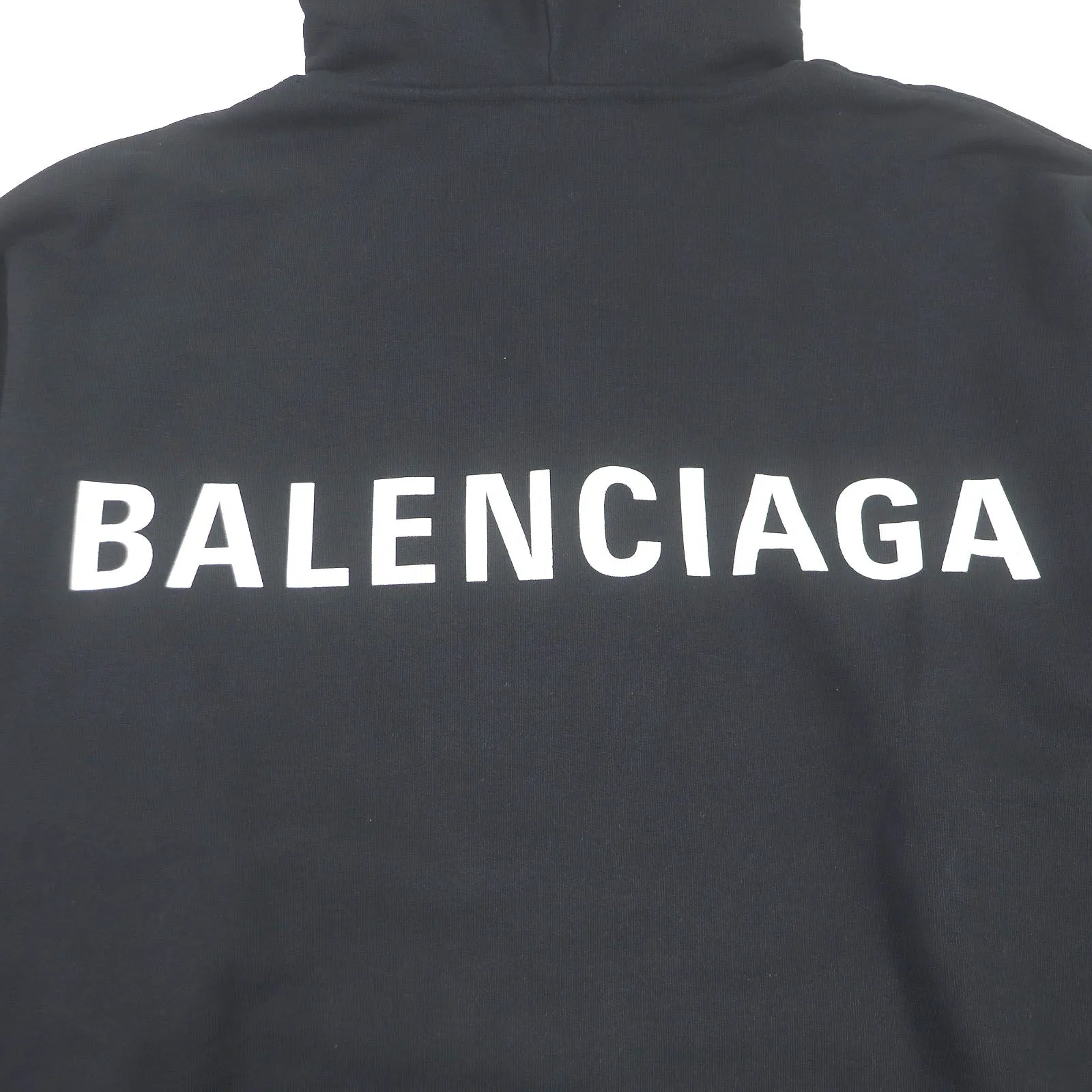 Balenciaga Cotton Logo Print Pullover Hoodie XS