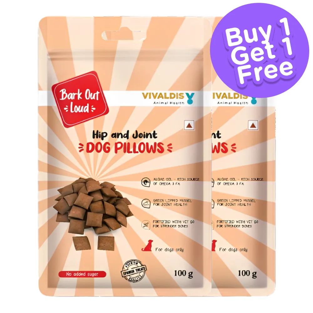 Bark Out Loud by Vivaldis Pillows for Hip & Joint Dog Treats (Limited Shelf Life) (Buy 1 Get 1)