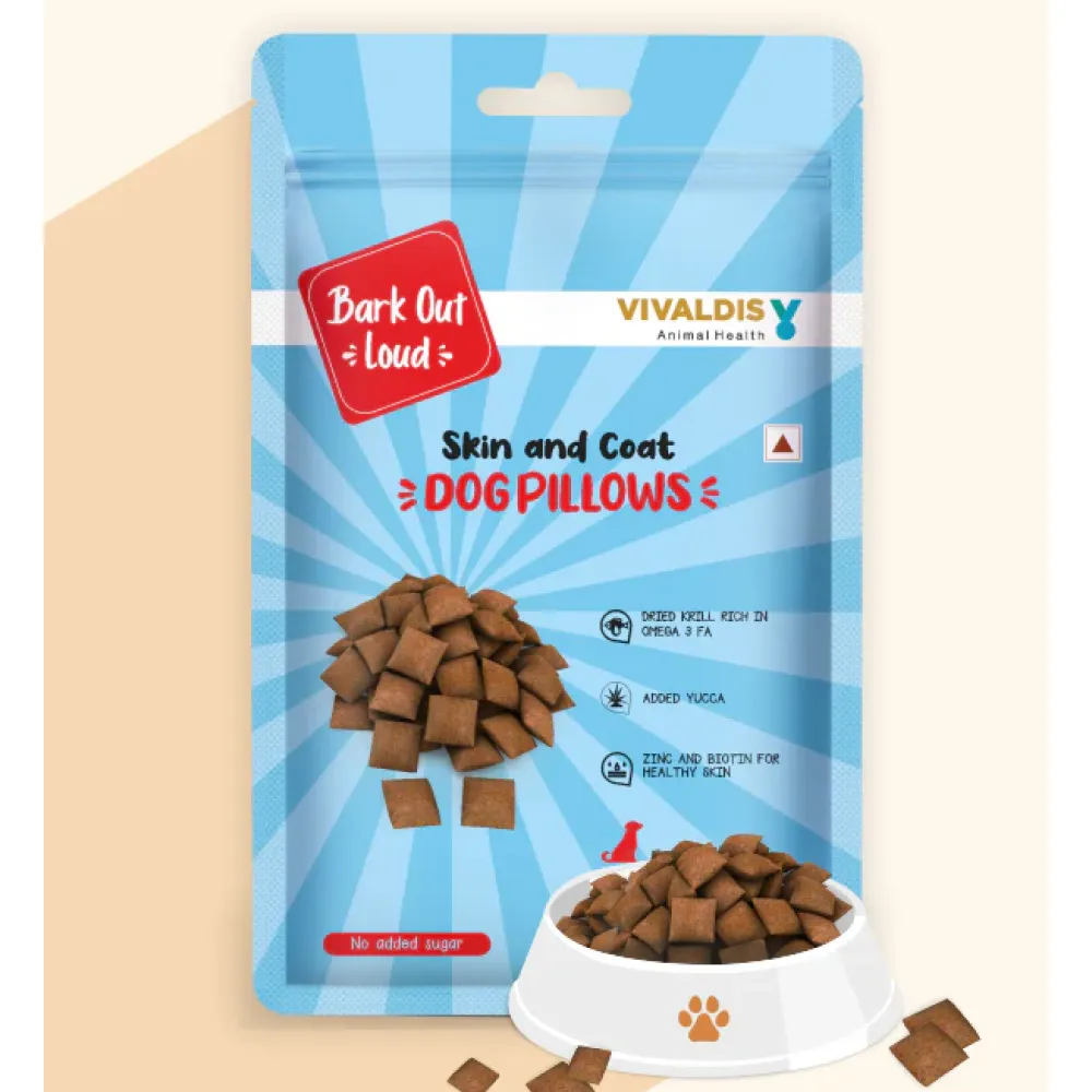 Bark Out Loud by Vivaldis Pillows for Skin & Coat Dog Treats (Limited Shelf Life) (Buy 1 Get 1)