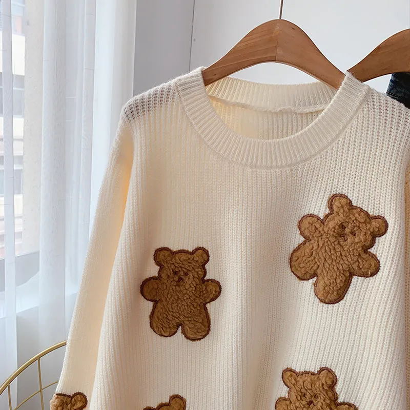 Bear sweater new sweater top  5041