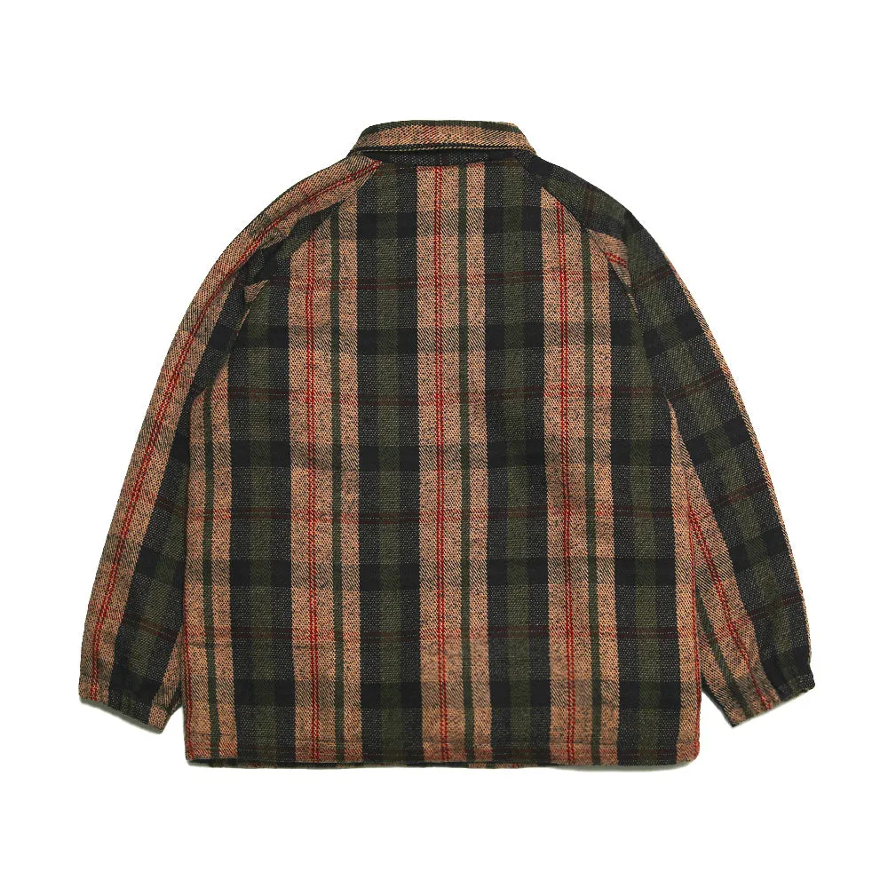 BETTER THAN CHECK ANORAK SHIRT KHAKI / BEIGE CHECK